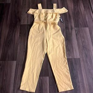 New York & Company cold shoulder jumpsuit